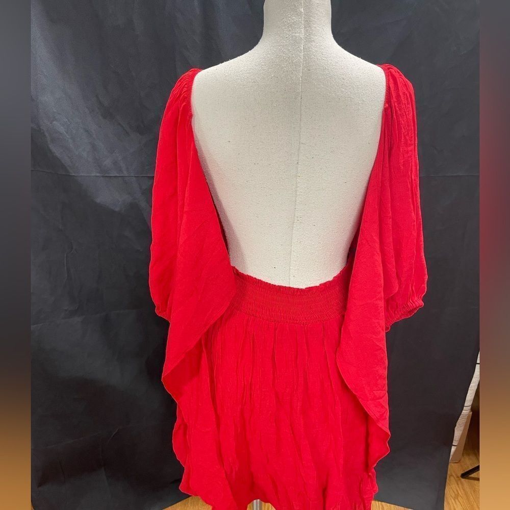 Poppy red summer sun dress - Picture 7 of 12